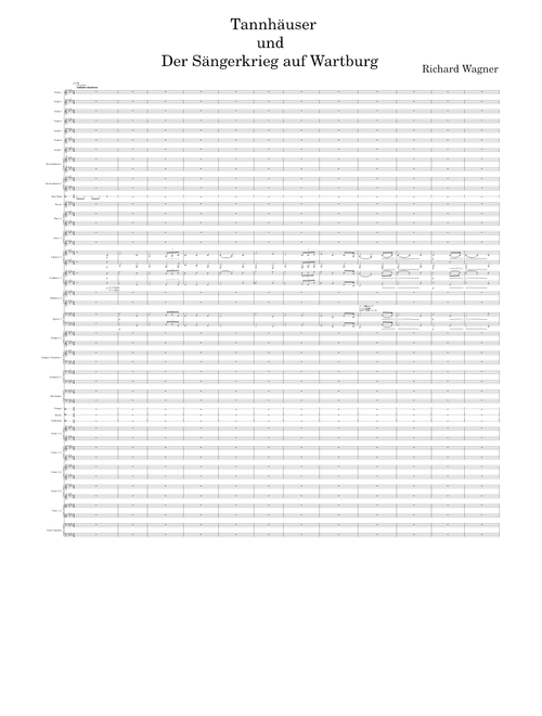Tannhäuser und der Sängerkrieg auf Wartburg WWV.70 Ouvertüre【Vn. 2-4】 – Wilhelm Richard Wagner