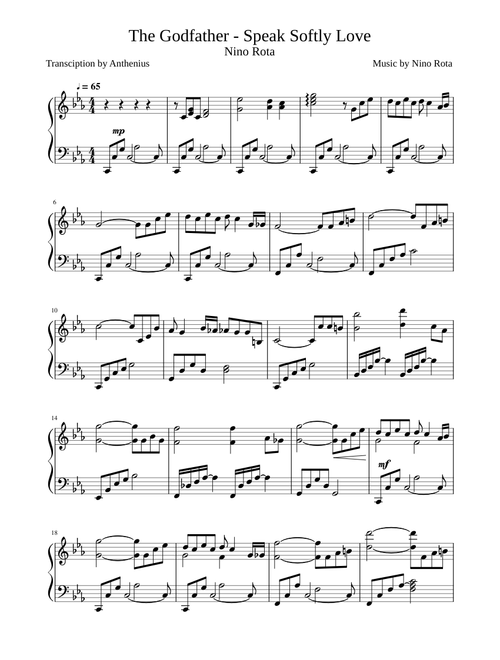 The Godfather - Speak Softly Love
