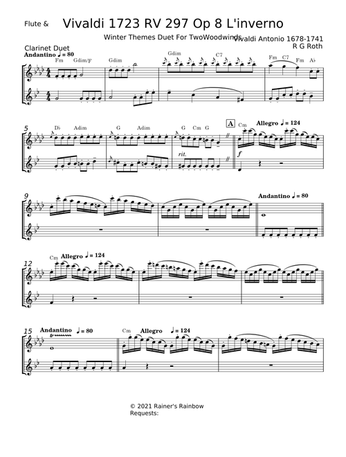 Concerto No. 4 in F minor, Op. 8, RV 297, "Winter" (L'inverno) - Antonio Vivaldi