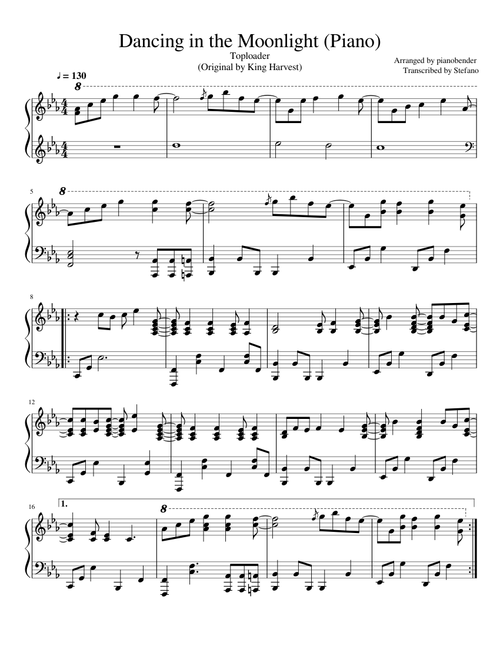 Dancing in the Moonlight (Piano)