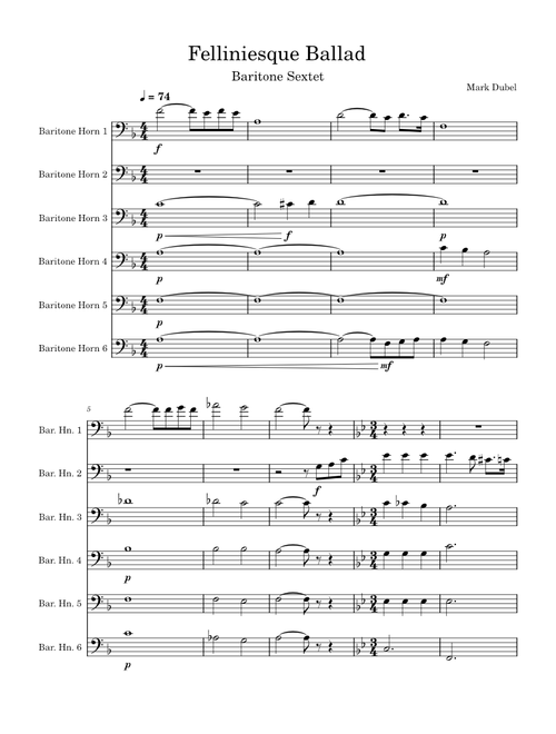 Felliniesque – The Blue Devils Felliniesque Ballad Baritone Sextet