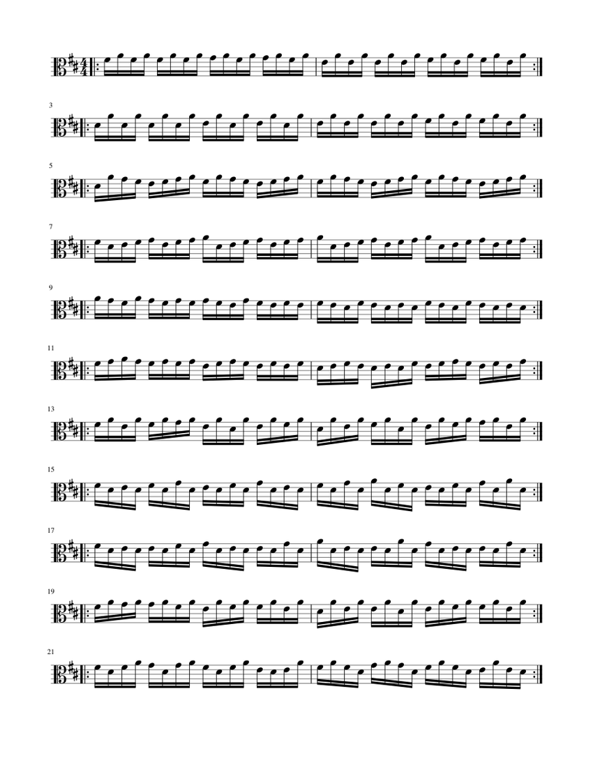Schradieck 2 Sheet Music for Viola (Solo) | MuseScore.com