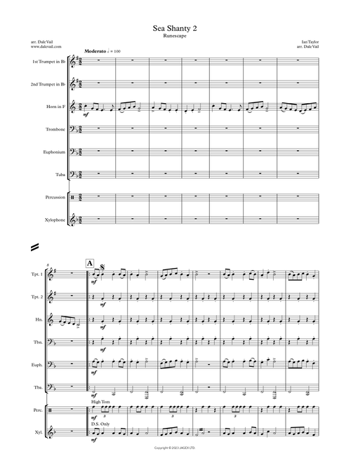 Sea Shanty 2 (Arr. Dale Vail) - Ian Taylor (Brass Ensemble)
