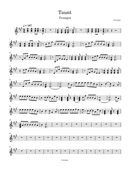 Taunt – Lovejoy Taunt on Trumpet