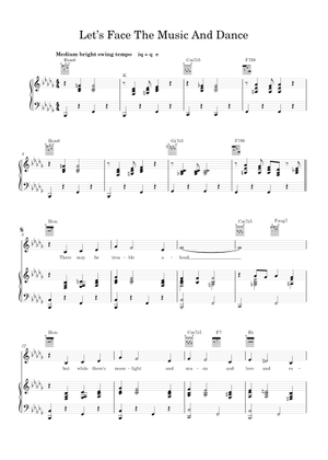 Play Official version of Let's face the music and dance Sheet