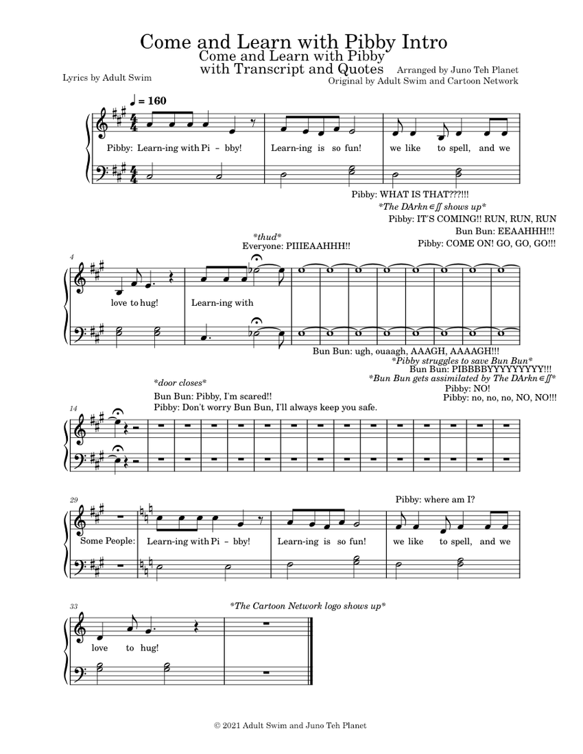 Come and Learn with Pibby theme song – Misc Cartoons Come and Learn ...