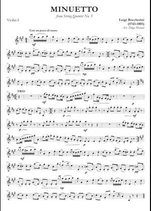 Minuet Boccerini Sheet Music for Violin, Viola, Cello (String