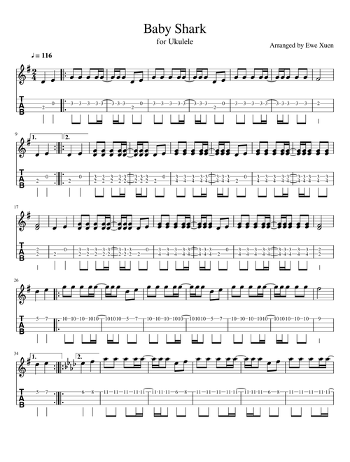 Baby Shark ukulele