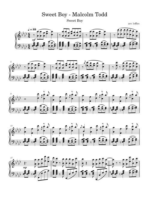 Sweet Boy - Malcolm Todd