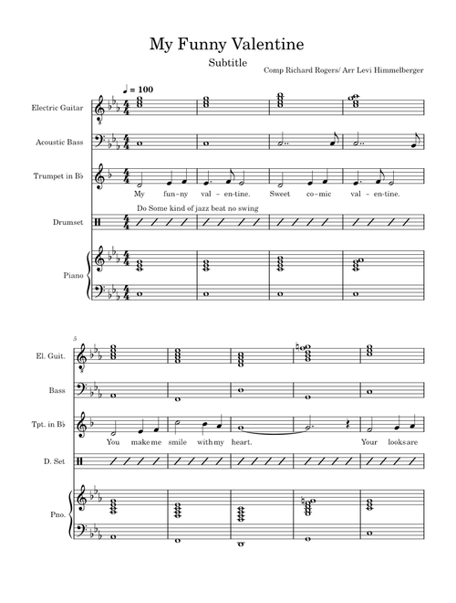 My Funny Valentine – Richard Rodgers My Funny Valentine