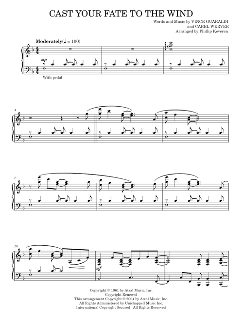 Cast Your Fate to the Wind - Vince Guaraldi (Piano Solo)