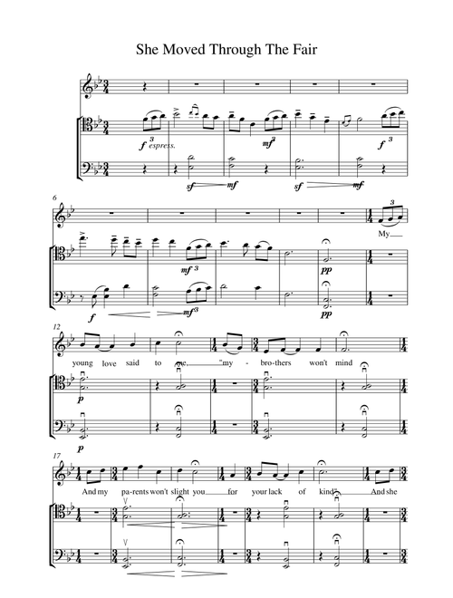 She Moved Through the Fair (Arr. Dury Loveridge) - Traditional Irish (Instrumental Duet)