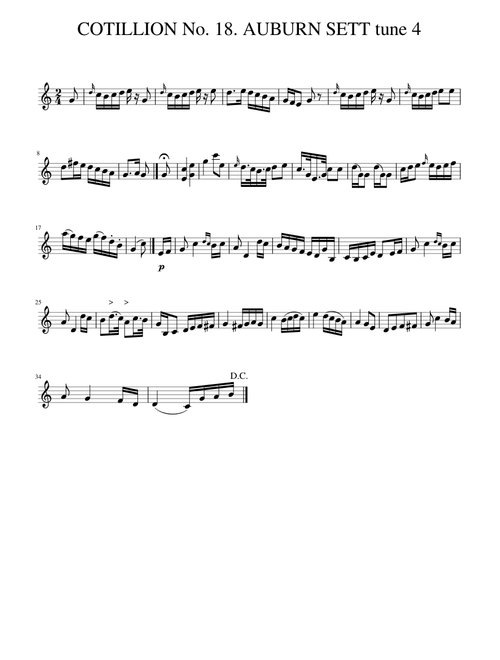 COTILLION No. 18. AUBURN SETT tune 4