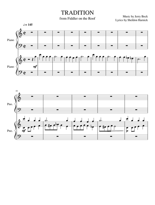 Tradition (from Fiddler on the Roof)