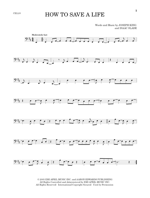 How To Save A Life - The Fray (Cello Solo)