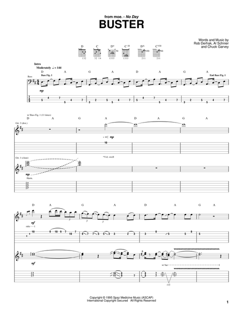 Buster - moe (Guitar Tab)