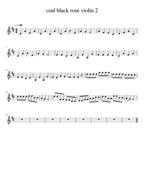 coal black rose violin 2