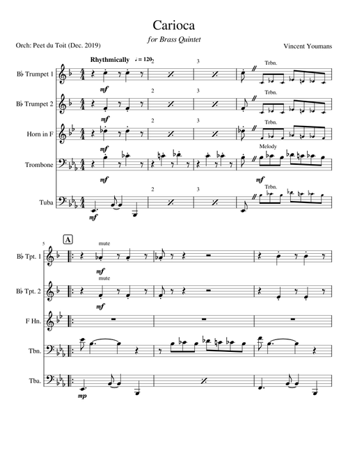 Carioca - Vincent Youmans (Brass Quintet)