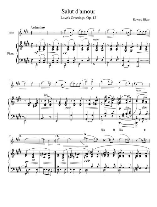 Salut d'amour by Edward Elgar
