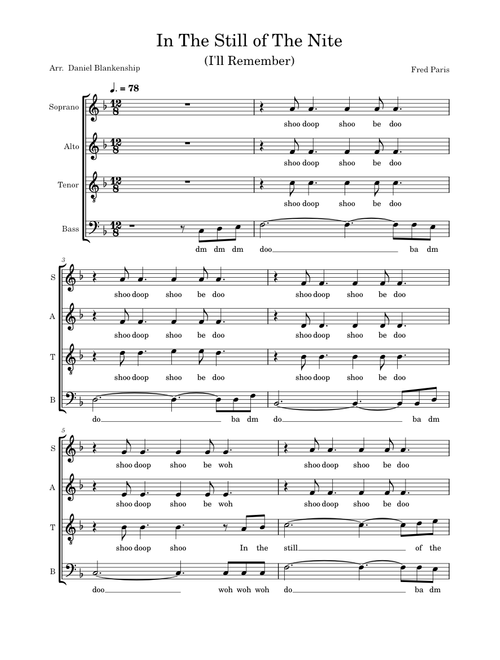 In The Still of The Nite - Fred Paris - A Cappella