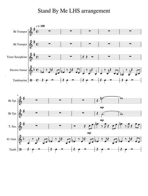 Stand By Me LHS arrangement