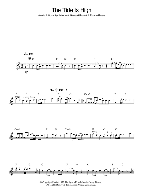 The Tide Is High - Blondie (Flute Solo)