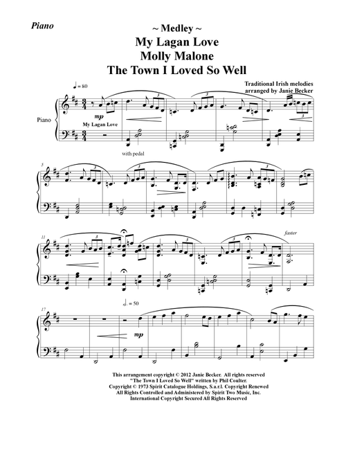 The Town I Loved So Well (Arr. Janie Becker) - Nathan Carter (Piano Solo)