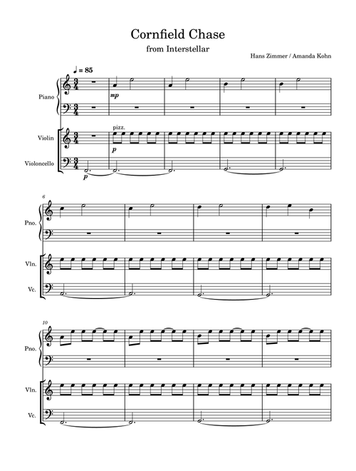 Cornfield Chase (Arr. Amanda Kohn) - Hans Zimmer, Alex Gibson, Ryan Rubin (String Ensemble)