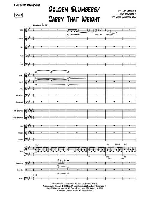 Golden Slumbers/carry That Weight/the End (Arr. Andrew Will, Dianne Will.) - John Lennon, Paul McCartney (Choral, SATB)