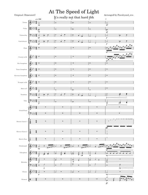 At the Speed of Light – Dimrain47 Arranged by Paraliyzed_evo