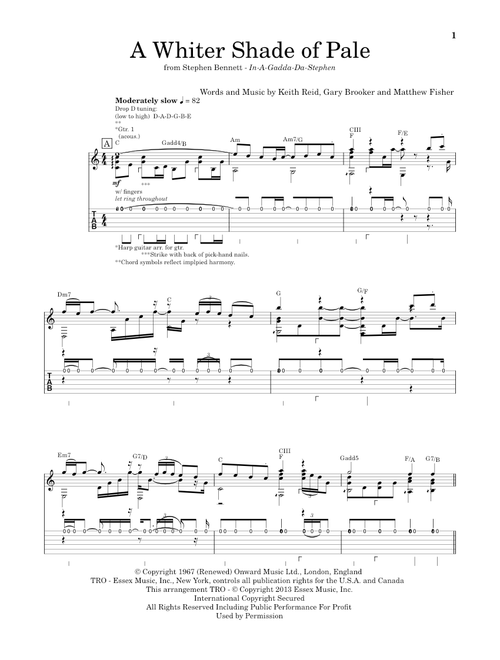 A Whiter Shade Of Pale - Stephen Bennett, Procol Harum (Solo Guitar)