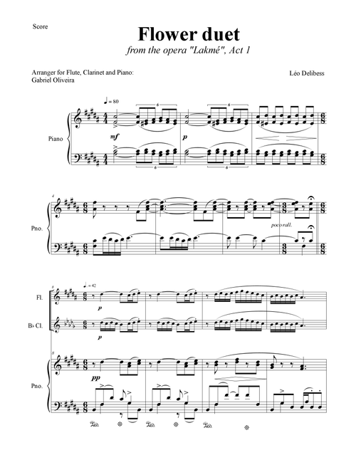 Flower duet (from Lakmé) (Arr. Gabriel Oliveira) - Leo Delibes (Instrumental Duet)
