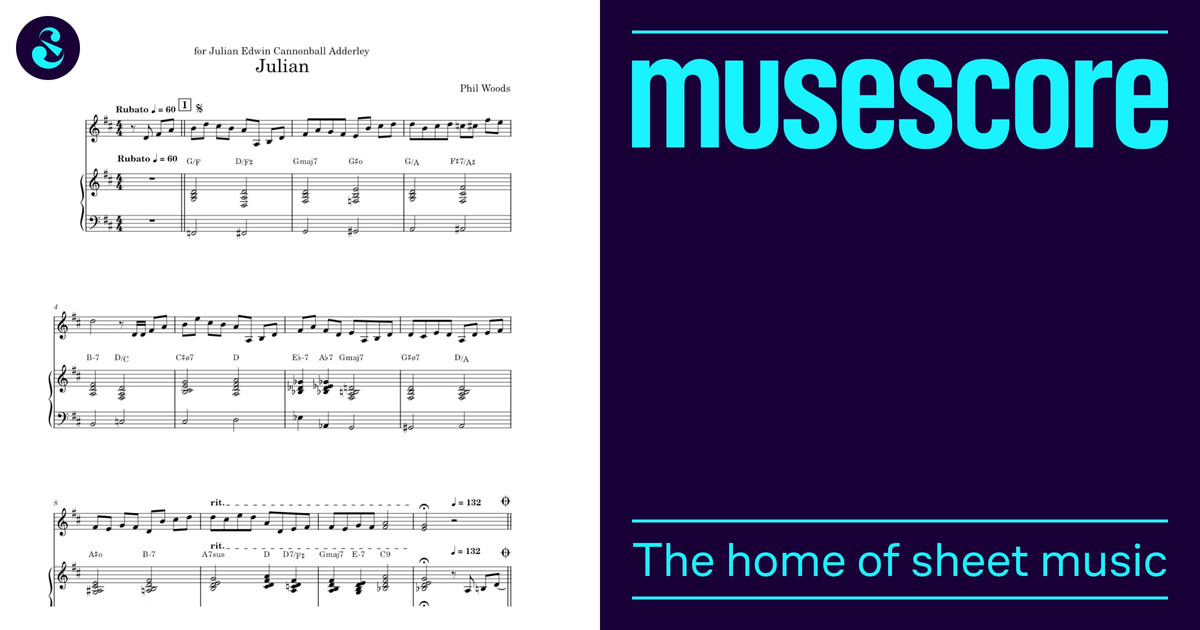 Julian - Phil Woods Sheet Music with Chords for Piano, Violin