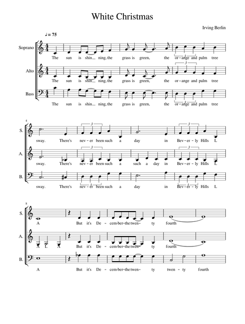 White Christmas, SATB, KUT