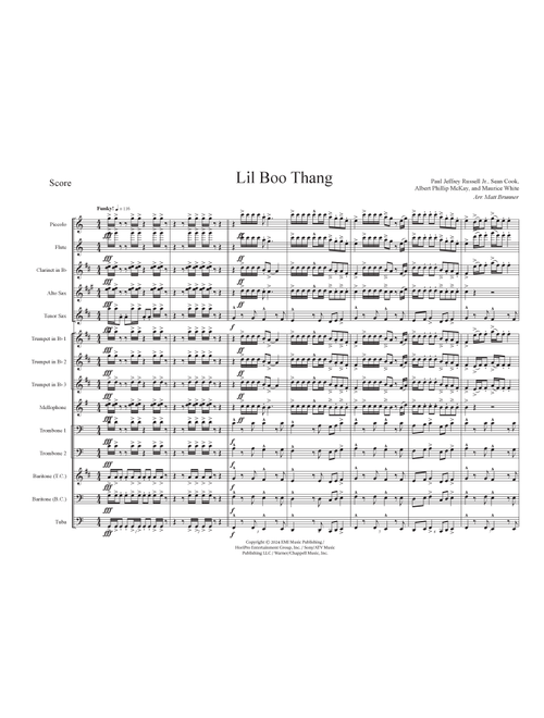Lil Boo Thang (Arr. Matt Brunner) - Maurice White, Sean Cook, Paul Russell (Marching Band)