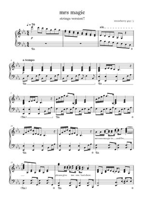 Mrs Magic (Strings Version) – Strawberry Guy Sheet Music for Piano ...