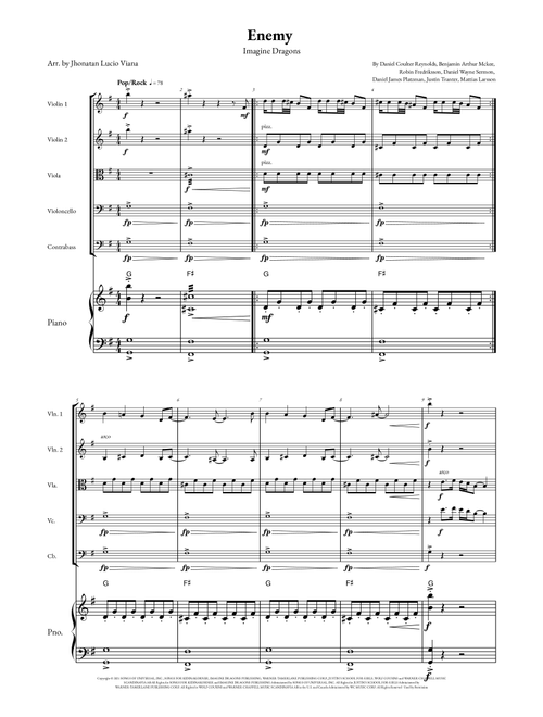 Enemy (Arr. Jhonatan Lucio Viana) - Imagine Dragons X Jid (String Ensemble)