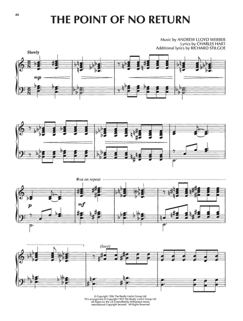 The Point Of No Return (from The Phantom Of The Opera) - Andrew Lloyd Webber (Piano Solo)