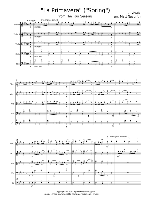 La Primavera - Antonio Vivaldi