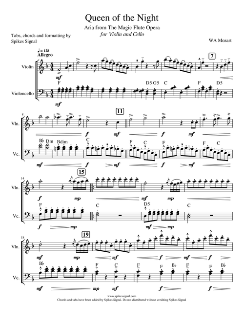Queen Of The Night Aria – Wolfgang Amadeus Mozart