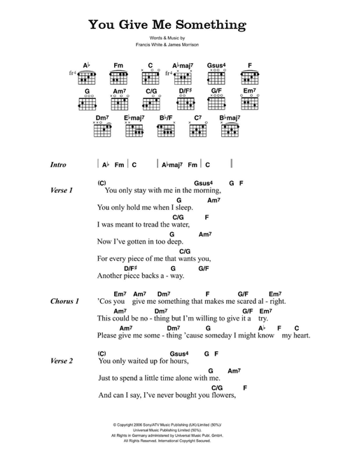 You Give Me Something - James Morrison (Guitar Chords-Lyrics)