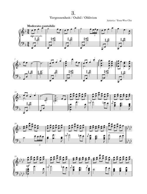 Transcendental Etude No. 3 'Oblivion'