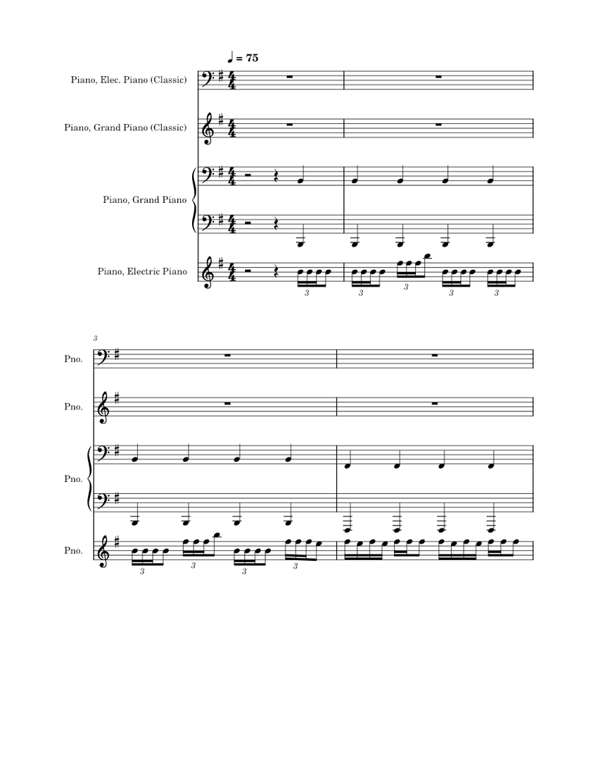 Alien Invasion ZOMBIES 3 BLACK MIDI Sheet music for Piano (Piano Four ...