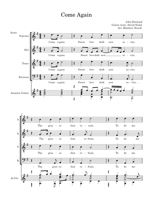 Come again – John Dowland