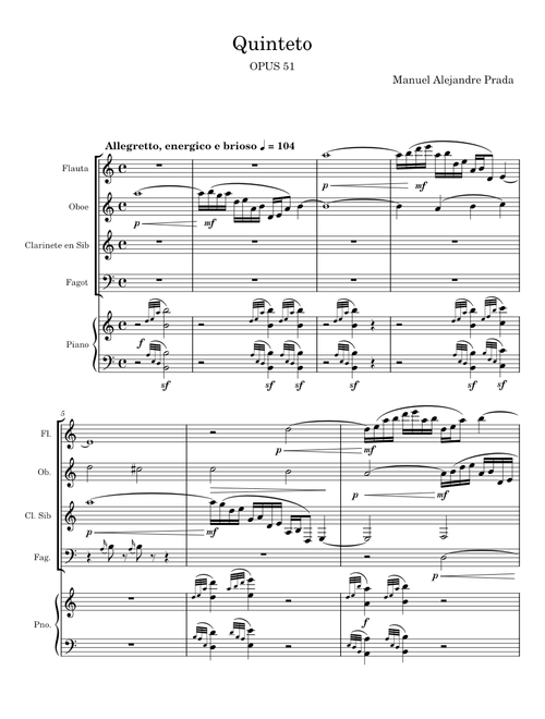 Pequeña Suite para Quinteto de viento - Manuel Alejandre Prada