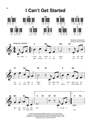 Play Official version of I Can't Get Started Sheet Music by Vernon