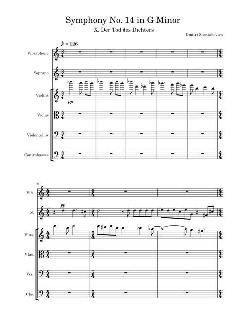 The most conflicted movement of Shostakovich's 14th Symphony