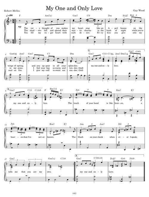 My One and Only Love – Guy Wood