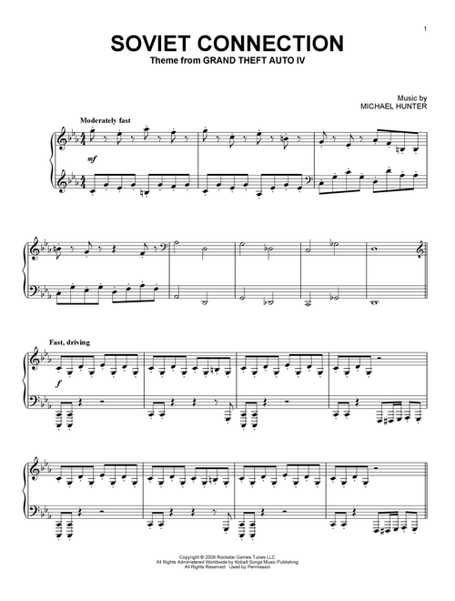 Soviet Connection (from Grand Theft Auto IV) - Michael Hunter (Piano Solo)