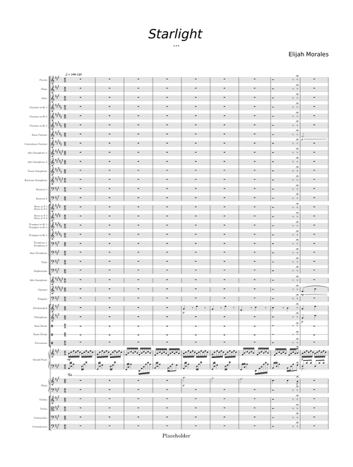 Starlight – elijahmrls122 sheet music arranged by HARI88 